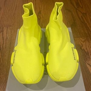 Balenciaga lime green (neon green) size 6 (36) sock sneakers worn once